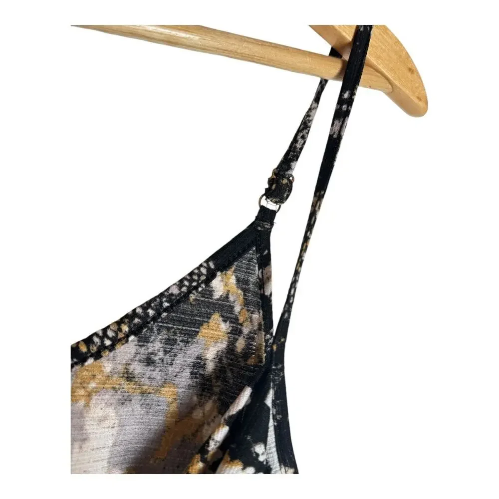 Womens Jennifer Lopez Black & Gold Snake Print Camisole Boho Chic Size XL - Picture 4 of 6